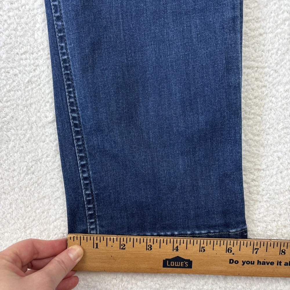 MUGSY Mens 'Fultons' Jeans Size 34/34 Blue Dark Wash Stretch Denim Classic Fit